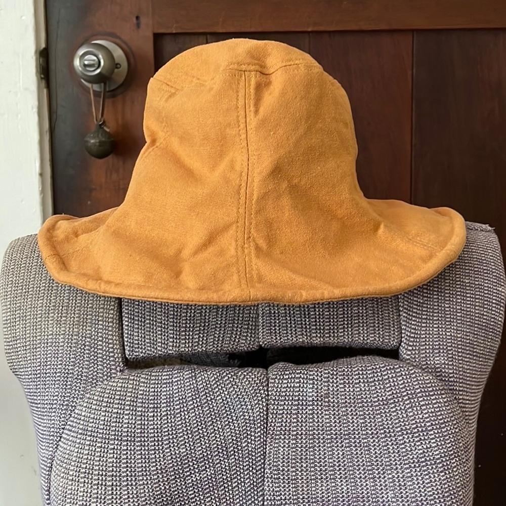 Wellington Factory Every Day Hat Apricot Orange Mustard Boheme Adjustable Cotton